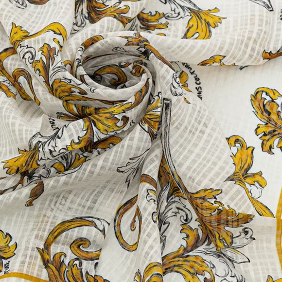 Versace Jeans Couture Barocco Large Silk Foulard Scarf - Picture 4 of 4